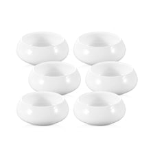 Chubby porseleinen kommetjes – wit – set van 6 - 11,5 x 5 cm