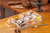 Glazen Schaaltjes op Dienblad – Set van 6 met Plastic Deksel
