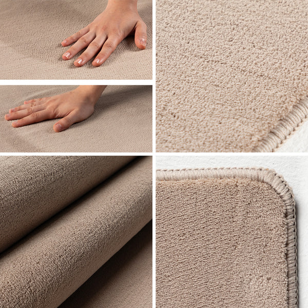 Vloerkleed SKY Beige – Effen, Modern & Praktisch – detailfoto 2