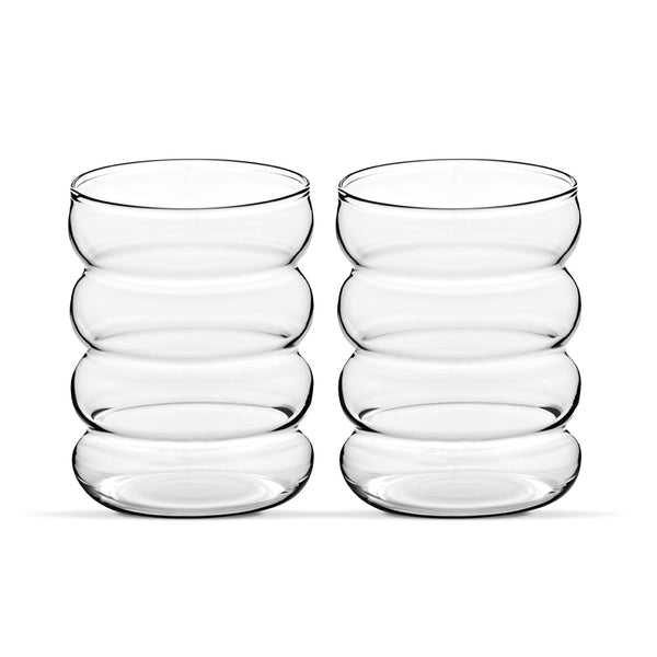 Trendy Bubble glazen 2-delig 300 ml – Borosilicaat glas