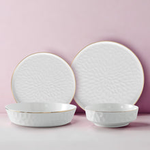 Serviesset Estela 24-delig Wit met Gouden Rand