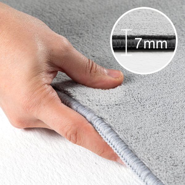 Vloerkleed SKY Silver Rond – Effen, Fris & Tijdloos – detailfoto 2