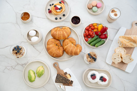 Bricard Bondy Chubby Dinner Set Taupe 25-Delig – Porselein Servies 6 Personen Modern Design