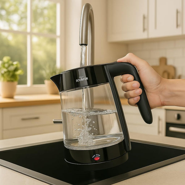 Schäfer Alya Elektrische Theezetapparaat – 2-in-1 Waterkoker en Theepot – 1,7L + 0,8L – Inclusief RVS Theefilter