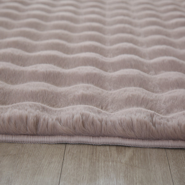 3D Fluffy Vloerkleed AMBIANCE Beige – Super Zacht – detailfoto 2