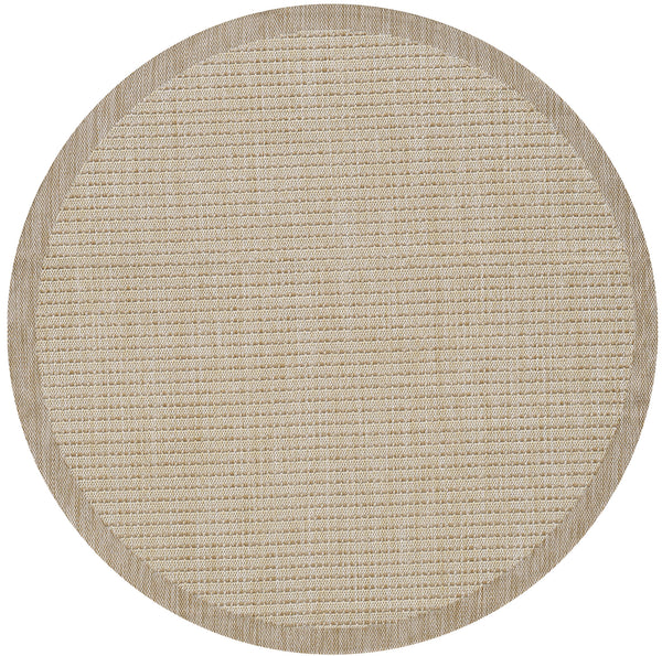Vloerkleed GIZA rond Beige – Voor Binnen en Buiten – detailfoto 2