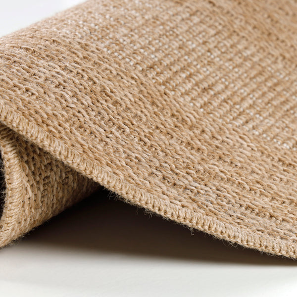 Rond Vloerkleed COMILLA 0886 Beige – Jute Look (Indoor & Outdoor) – detailfoto 2