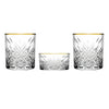 Pasabahce Timeless Golden Touch Whiskeyset – 3-delig – Luxe kristalglazen – 345 ml