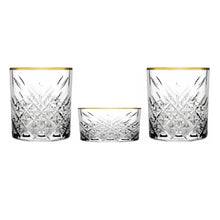 Pasabahce Timeless Golden Touch Whiskeyset – 3-delig – Luxe kristalglazen – 345 ml