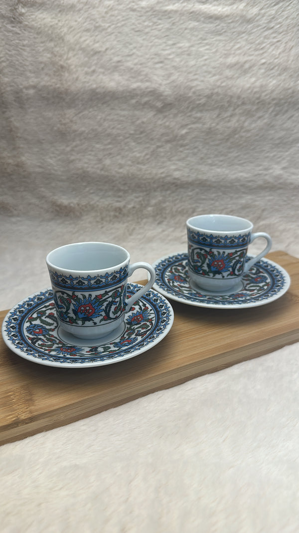 Turkse koffie set 12-delig – Traditioneel motief – 70 ml