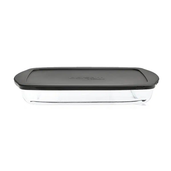 Pasabahce Borcam Ovenschaal met Deksel 3850 ml – Rechthoekig 25x40 cm – Glas – Oven- en Vaatwasserbestendig