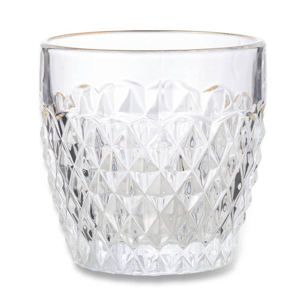 Drankglazen met Crystal Design en Gouden Rand – Set van 6