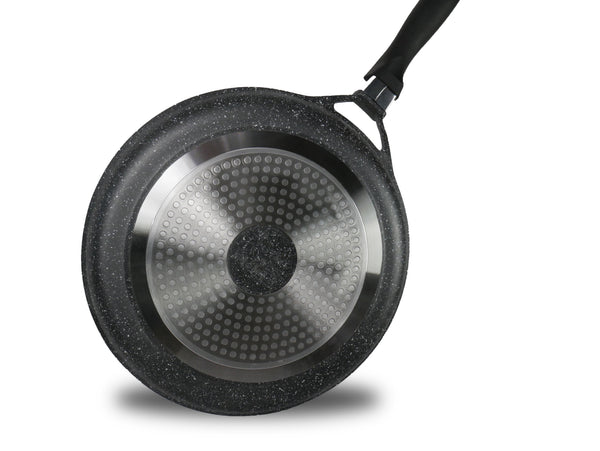 Royal Swiss Koekenpan / Pizzapan – 28 cm, Zwart, Geschikt voor Alle Warmtebronnen – detailfoto 2