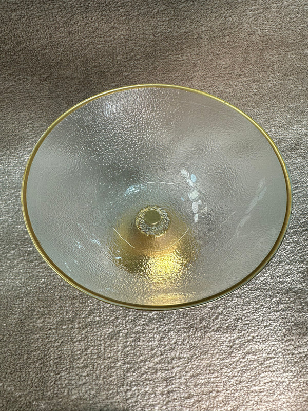Glazen Schaal op Poot met Gouden Rand – detailfoto 2