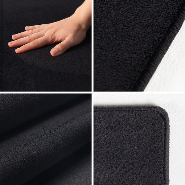 Vloerkleed SKY Black – Effen, Modern & Praktisch – detailfoto 2