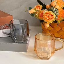 Set van 6 glazen met handvat – hittebestendig, stijlvol en veelzijdig in amberkleur