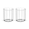 Trendy Linea glazen – 250 ml – set van 2 – Borosilicaatglas