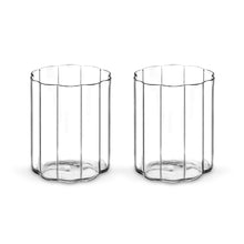 Trendy Linea glazen – 250 ml – set van 2 – Borosilicaatglas