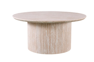 Salontafel Lagos Rond 80 cm – Travertin Beige – Moderne Design Koffietafel