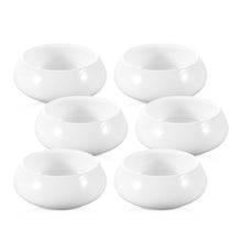 Trendy chubby porseleinen kommen wit set van 6 - 14 cm - voor soep en snacks