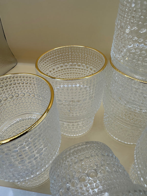 Bubble Theeglazen met Gouden Rand – Set van 6, 190 ml, Hittebestendig – detailfoto 2