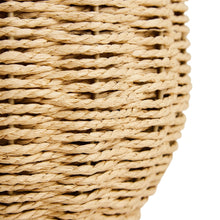 Detailopname van het naturel vlechtpatroon aan de buitenzijde