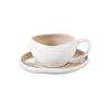 Curvy espressoset wit-beige – 12 delig – 6 persoons – 120 ml Turkse koffie – detailfoto 2
