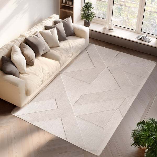 Vloerkleed Pompei 1613 Cream - Japandi stijl – detailfoto 2