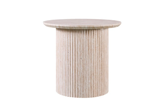 Salontafel Lagos Rond 50 cm – Travertin Beige – Moderne Bijzettafel
