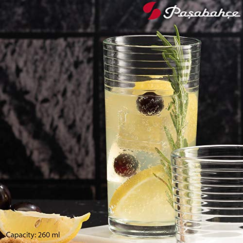 Pasabahce Doro Longdrinkglazen – set van 6 stuks 260 ml