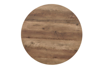 Set van 2 salontafels Aziz mango decor rond – moderne houten koffietafels met metalen poten