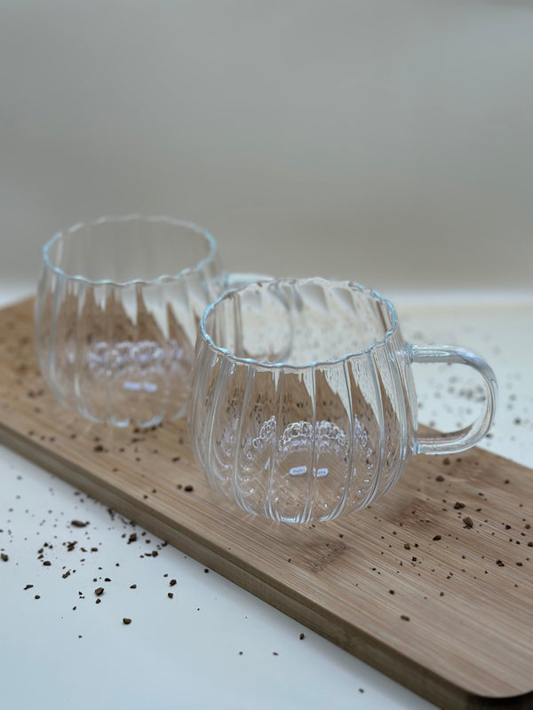 Trendy Pompoenglazen met Handvat – 350 ml | Per 2 verpakt – detailfoto 2