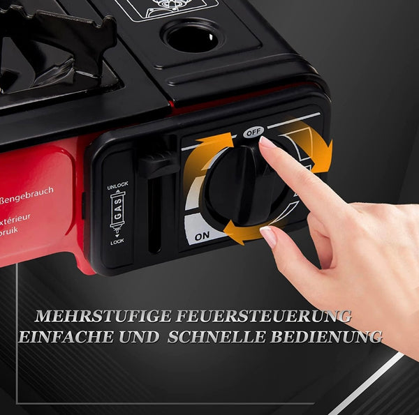 HOMELUX Draagbaar Gaskooktoestel – 2.5 kW | Inclusief Opbergkoffer – detailfoto 2