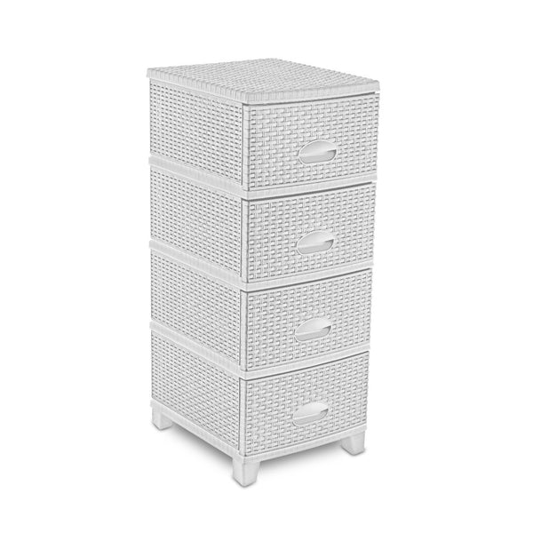 rotan commode micasa met 4 laden zwart