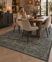 Wasbaar groen vloerkleed Inka 1148 – antislip, 3 mm