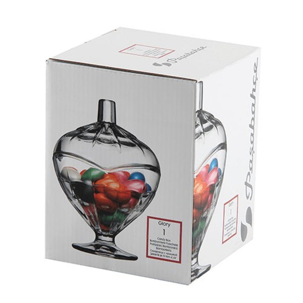 Pasabahce Glory bonbonnière op voet – met glazen deksel