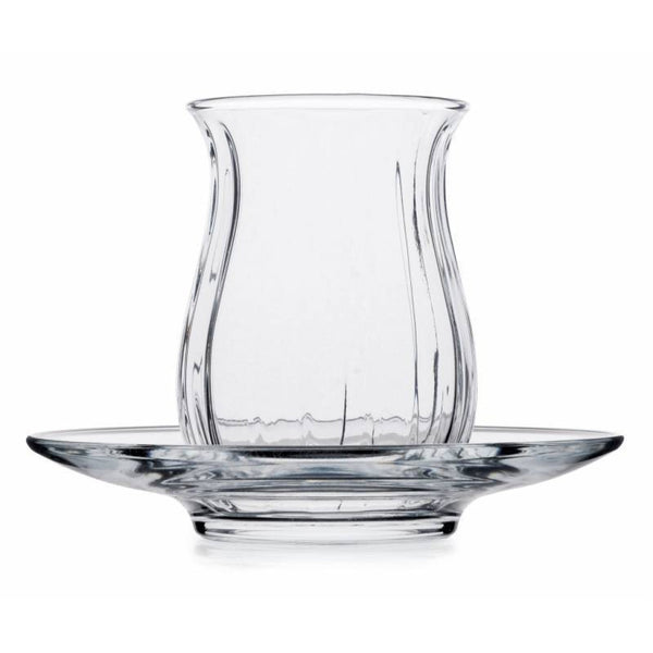 Pasabahce Linka Turkse theeglazen set – 12-delig met onderzetters – 145 ml