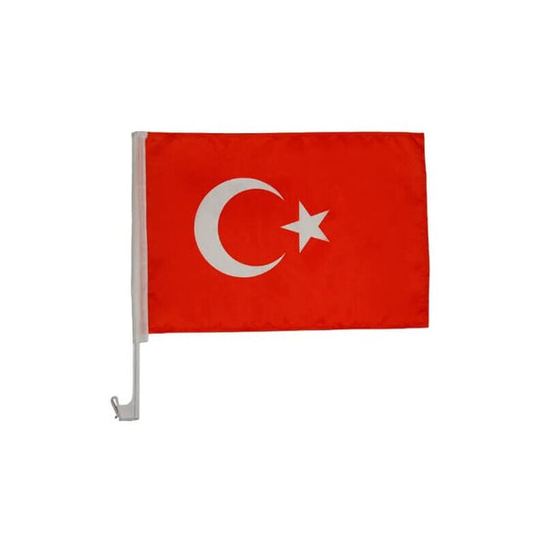 Turkse vlag voor autoraam 30×45 cm – Met raamclip