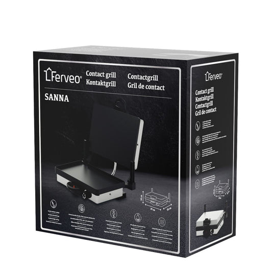 Ferveo SANNA Contactgrill / Lahmacun Maker – 34×22 cm – 5 standen – PFOA-vrij