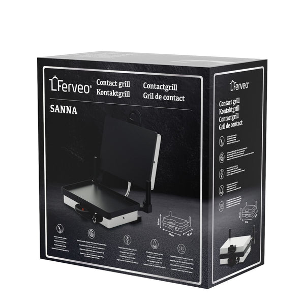 Ferveo SANNA Contactgrill / Lahmacun Maker – 34×22 cm – 5 standen – PFOA-vrij