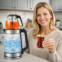 Royal Swiss Waterkoker met Theepot 2.0L + 0.8L (1500W) – Glazen Theeketel BPA-vrij