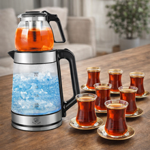 Royal Swiss Waterkoker met Theepot 2.0L + 0.8L (1500W) – Glazen Theeketel BPA-vrij