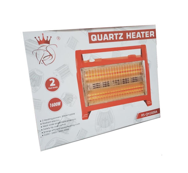 Royal Swiss Quartz Heater 1600W – Elektrische Straalkachel – 2 Warmtestanden (800/1600W) – Kantelbeveiliging – Compact & Snel Warm – detailfoto 2