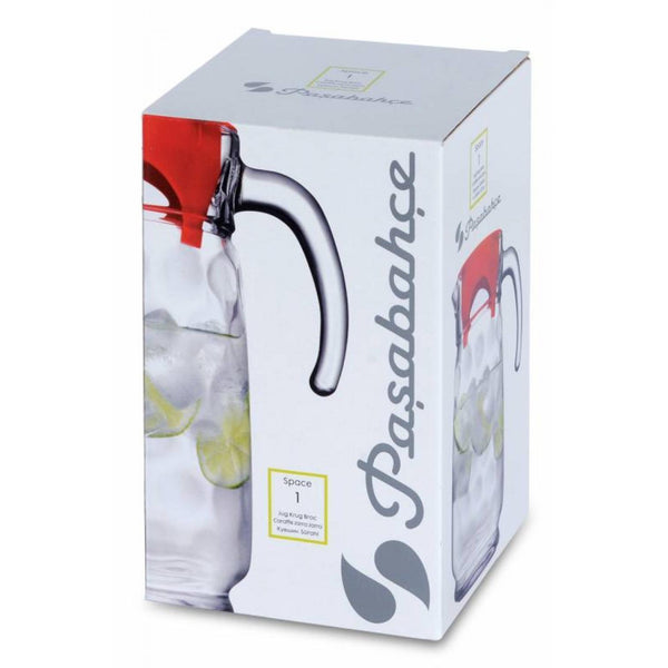 Pasabahce SPACE Glazen Waterkan met Deksel – 1,65 Liter | Stijlvolle Karaf voor Water & Sap