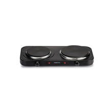 NOCTA Dubbele Elektrische Kookplaat – 2500W – Ø15,5 cm & Ø18,5 cm – Zwart – Met Antislip Voetjes