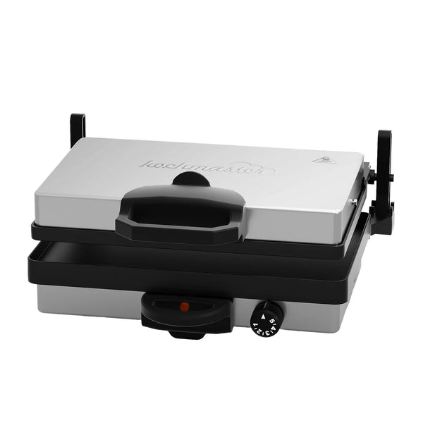 Kochmaster Chromax Contactgrill 2300W – Lahmacun en Pide Grill, Elektrische Tafelgrill met Antiaanbaklaag, RVS
