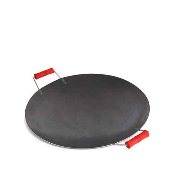 Tawa Bakplaat Ø45 cm met Houten Handvaten – Geschikt voor Sac Kavurma, Roti, Naan en Meer