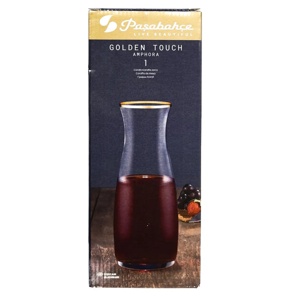Pasabahce AMPHORA Karaf – 1180 cc | Met Gouden Rand – detailfoto 2