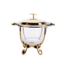 Glazen Soepterrine met Gouden Accenten – 4 Liter