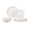 NISA Dinnerset Laagjes Wit met Gouden Rand – 27-Delige Serviesset voor 6 Personen